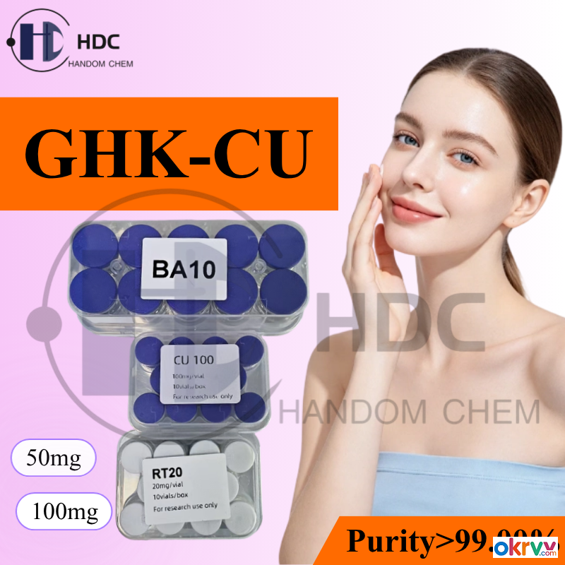 Cosmtic Grade 99% Blue Copper Peptide Ghk-Cu Powder CAS 49557-75-7 for Skin Care and enhance beauty