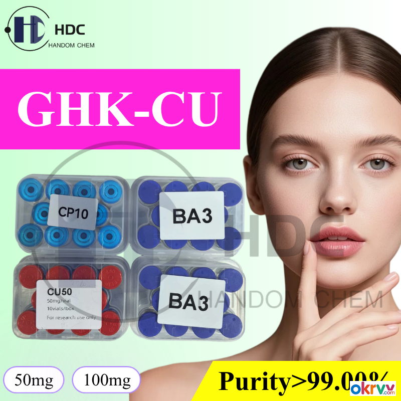 Cosmtic Grade 99% Blue Copper Peptide Ghk-Cu Powder CAS 49557-75-7 for Skin Care and enhance beauty