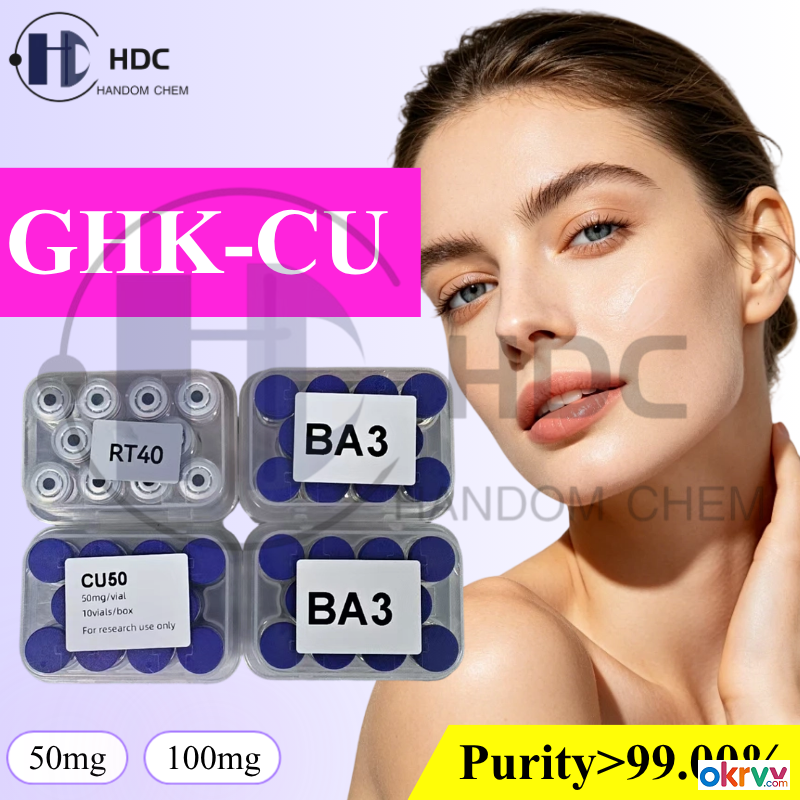 Cosmtic Grade 99% Blue Copper Peptide Ghk-Cu Powder CAS 49557-75-7 for Skin Care and enhance beauty