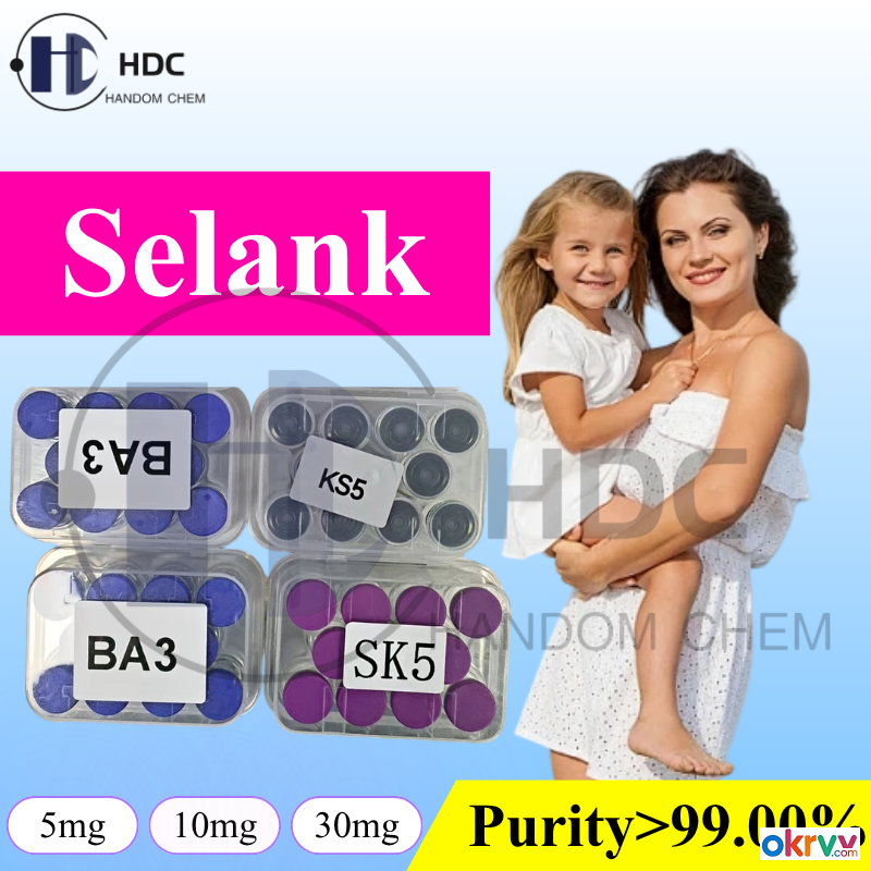 China Origin High Quality 99.00% Selank Lyophilized Powder 5mg/10mg in Stock, Relieve anxiety