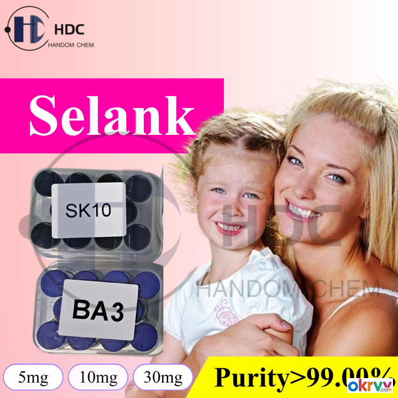 China Origin High Quality 99.00% Selank Lyophilized Powder 5mg/10mg in Stock, Relieve anxiety