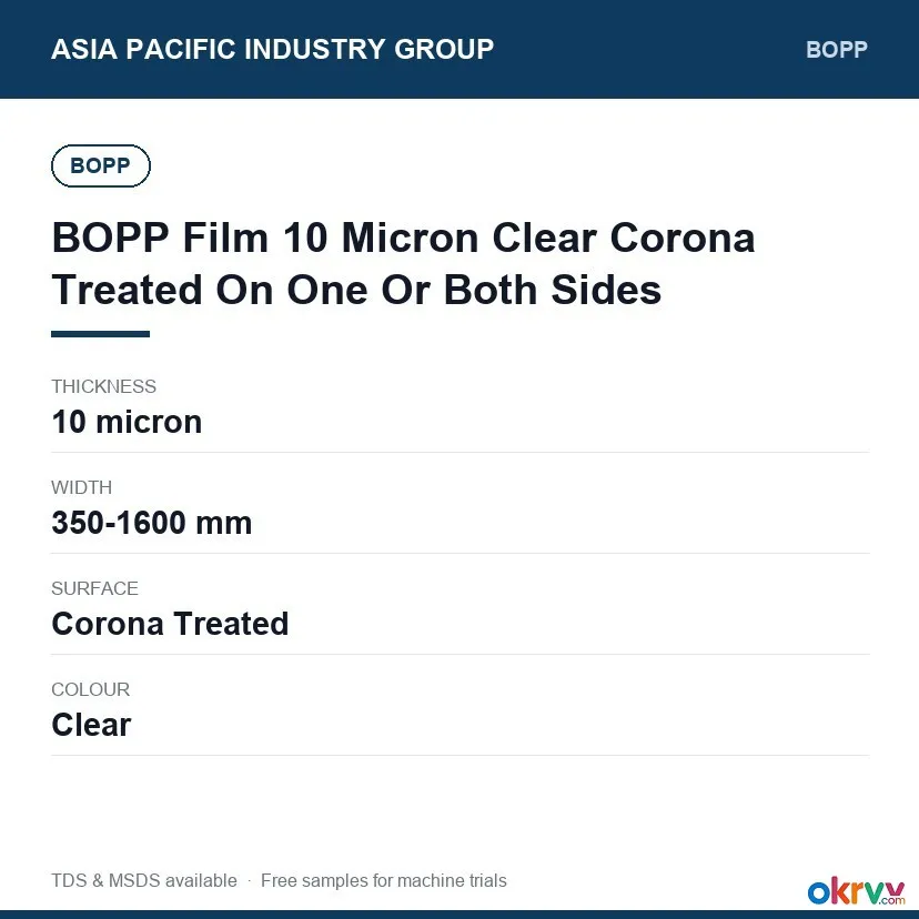 BOPP Thermal Lamination Film Glossy 15 to 30 Micron