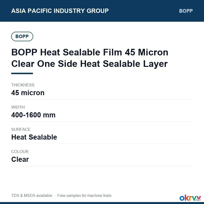 BOPP Cold Seal Film for Confectionery
