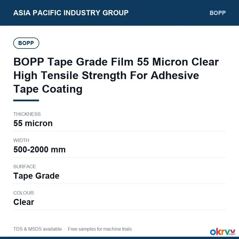 BOPP Ultra Clear Film for Premium Cartons