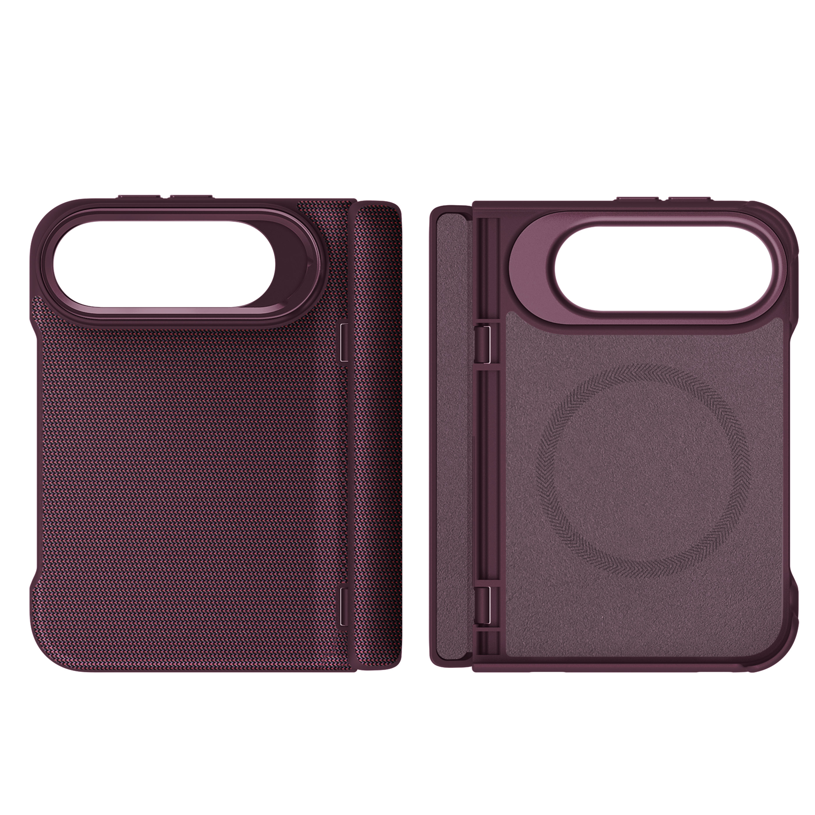 Magnetic Leather Case For iPhone 18 Duo, Shockproof & MagSafe Compatible (Fabric Texture)