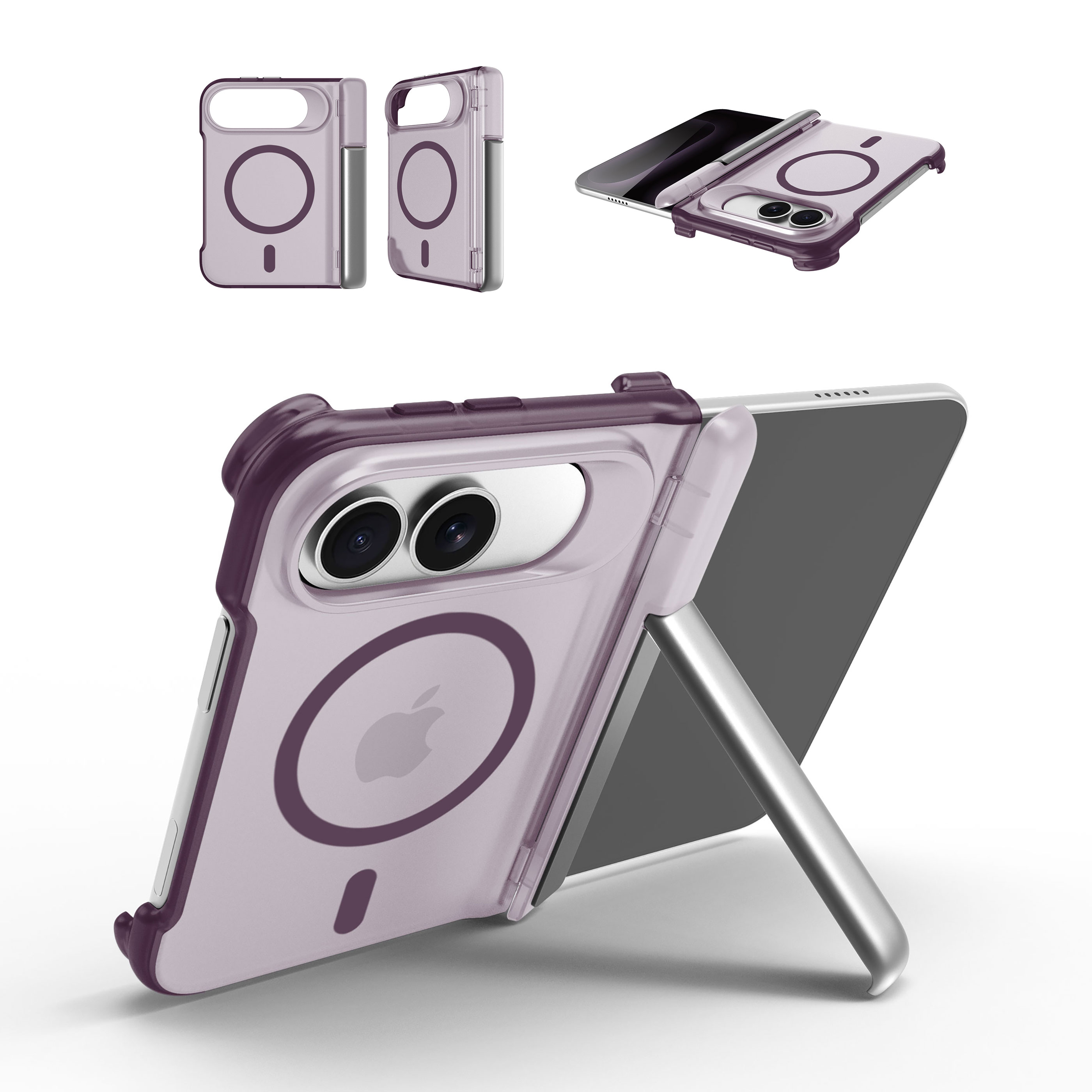 Matte MagSafe iPhone 18 Duo Case - Shockproof Corner Bumper With Strong Built-In Magnets