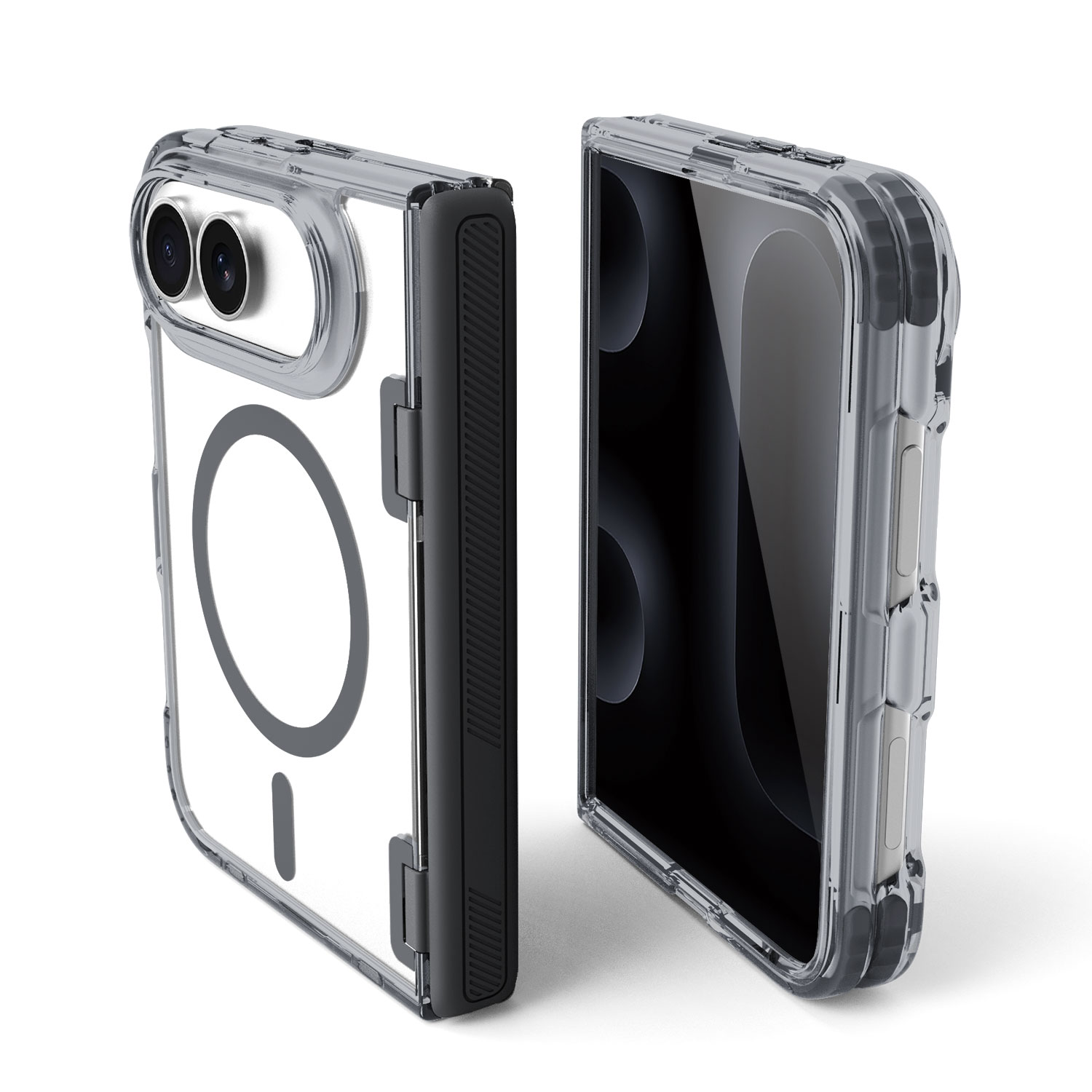 Shockproof Drop Protection Magnetic Clear Case For iPhone 18 Duo