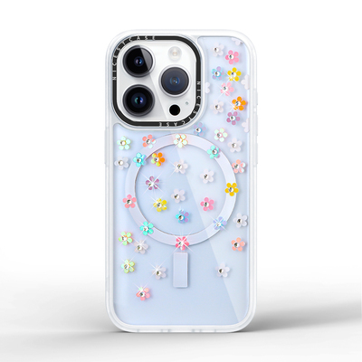 aikusu 3m drop  proof  anti shock laser diamond mobile phone case magnetic mobile phone