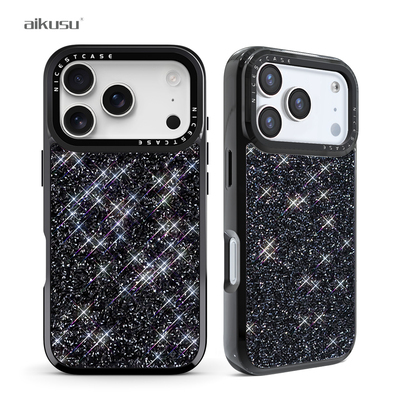 Black Crystal Elegance iPhone Case